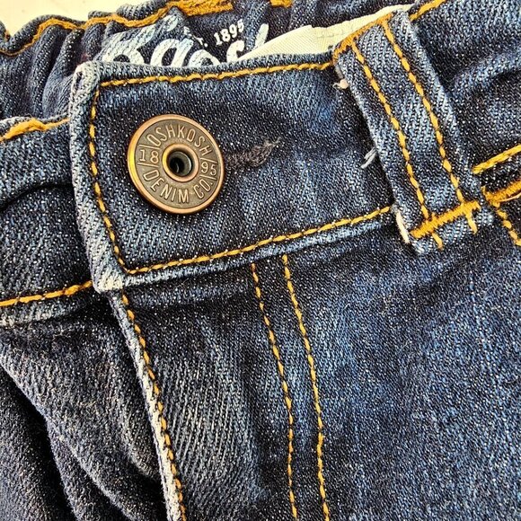 Oshkosh BGosh Unisex Toddler Skinny Jeans 3T Adjustable Waist Dark Wash Denim - Picture 6 of 7